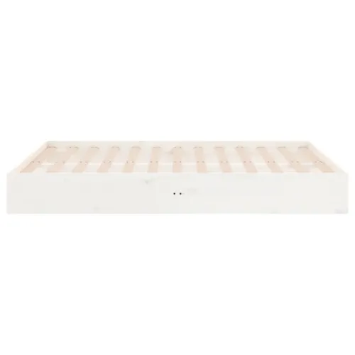 Okvir za krevet od masivnog drva bijeli 135x190 cm bračni - Bijela 135 x 190 cm Cijena