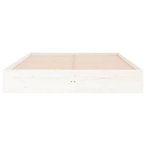 Okvir za krevet od masivnog drva bijeli 135x190 cm bračni - Bijela 135 x 190 cm Cijena