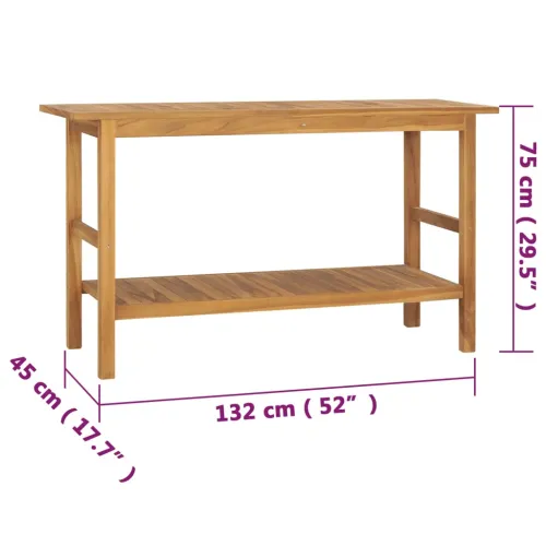 Kupaonski ormarić od masivne tikovine 132 x 45 x 75 cm - 132 x 45 x 75 cm bez košare Cijena