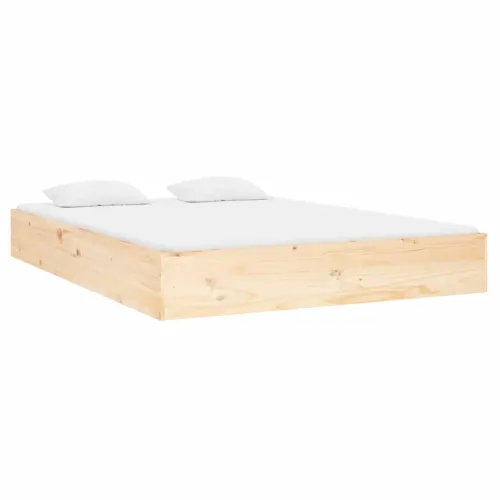 Okvir za krevet od masivnog drva 120 x 190 cm mali bračni - Prirodna 120 x 190 cm Cijena
