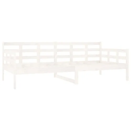 Dnevni ležaj bijeli od masivne borovine 90 x 200 cm - Bijela 90 x 200 cm Cijena