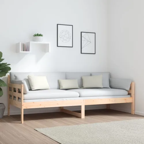 Dnevni ležaj od masivne borovine 80 x 200 cm - Prirodna 80 x 200 cm Cijena