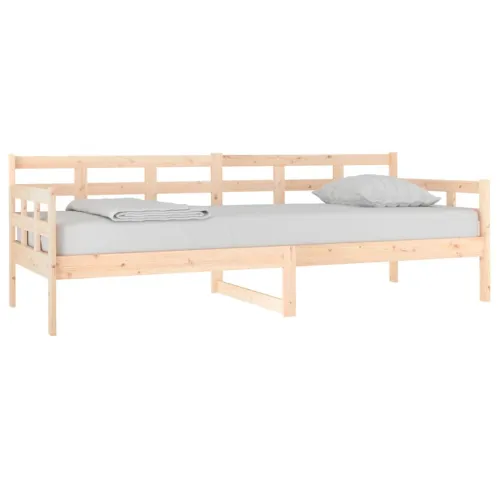 Dnevni ležaj od masivne borovine 80 x 200 cm - Prirodna 80 x 200 cm Cijena