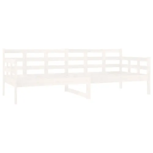 Dnevni ležaj bijeli 80 x 200 cm od masivne borovine - Bijela 80 x 200 cm Cijena