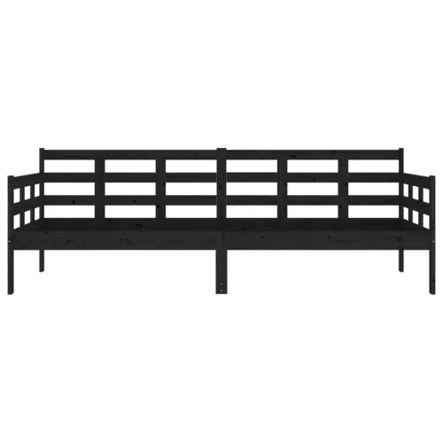 Dnevni ležaj od masivne borovine crni 80 x 200 cm - Crna 80 x 200 cm Cijena