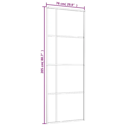 Klizna vrata od mutnog stakla ESG i aluminija 76x205 cm bijela - Bijela 76 x 205 cm 1 Matirano Cijena