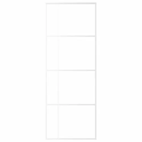 Klizna vrata od mutnog stakla ESG i aluminija 76x205 cm bijela - Bijela 76 x 205 cm 1 Matirano Cijena