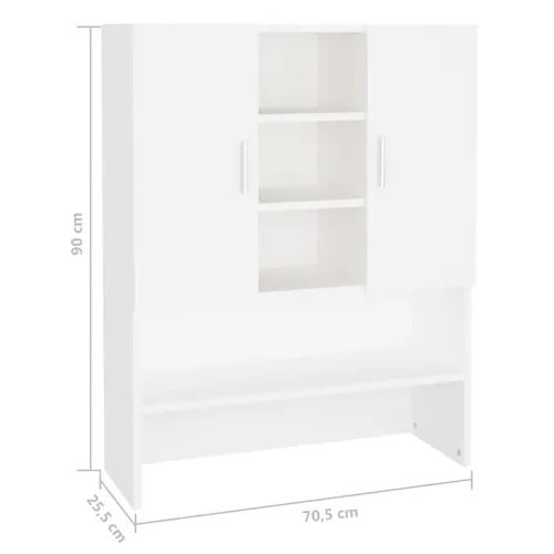Ormarić za perilicu rublja bijeli 70,5 x 25,5 x 90 cm Cijena