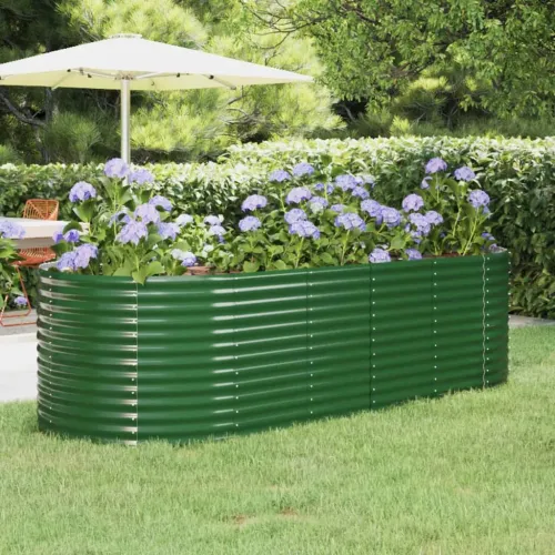 Povišena gredica - Vrtna gredica od pocinčanog čelika 249x100x68 cm zelena - Zelena 249 x 100 x 68 cm 1 Zelena Cijena