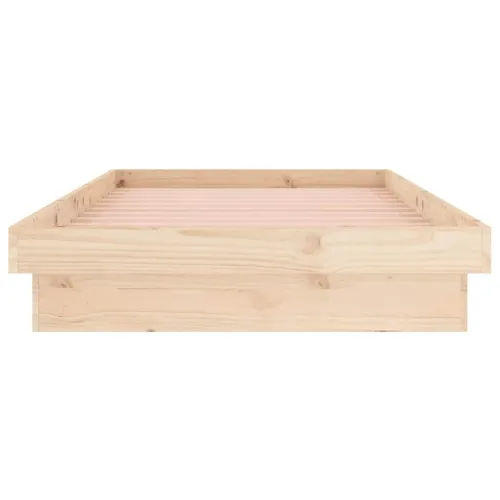 LED okvir za krevet 90 x 200 cm od masivnog drva - Prirodna 90 x 200 cm Cijena