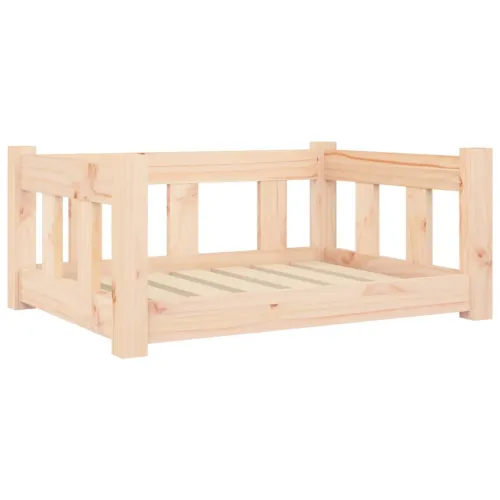 Krevet za pse 65,5 x 50,5 x 28 cm od masivne borovine - Prirodna 65.5 x 50.5 x 28 cm Cijena