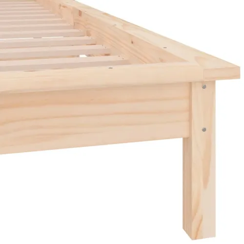 LED okvir za krevet 100 x 200 cm od masivnog drva - Prirodna 100 x 200 cm Cijena