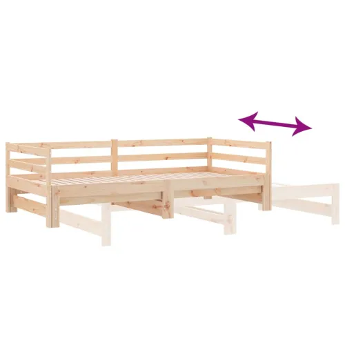 Dnevni krevet na izvlačenje bez madraca 80x200 cm - Prirodna 80 x 200 cm Cijena