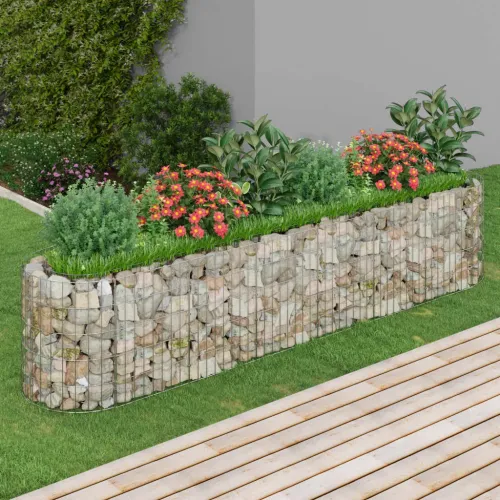 Gabionska povišena gredica od pocinčanog željeza 260x50x50 cm - 260 x 50 x 50 cm Cijena