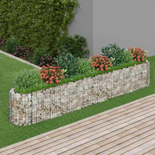 Gabionska povišena gredica od pocinčanog željeza 330x50x50 cm - 330 x 50 x 50 cm Cijena