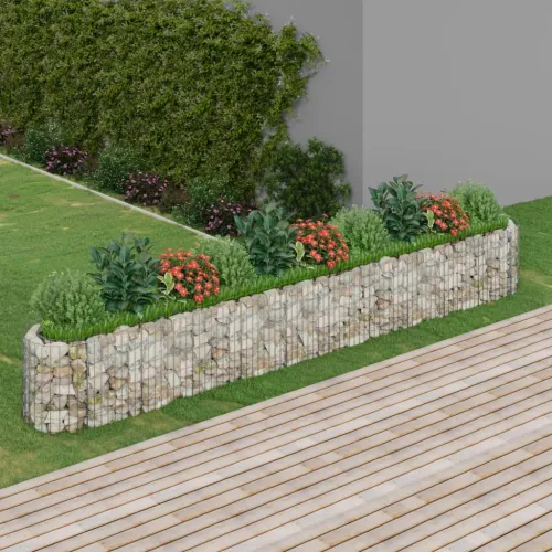 Gabionska povišena gredica od pocinčanog željeza 400x50x50 cm - 400 x 50 x 50 cm Cijena