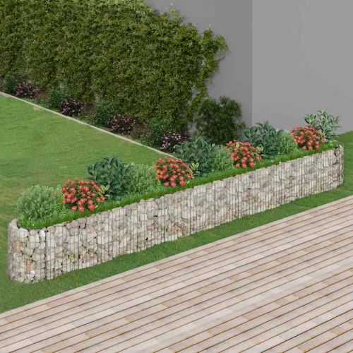 Gabionska povišena gredica od pocinčanog željeza 470x50x50 cm - 470 x 50 x 50 cm Cijena