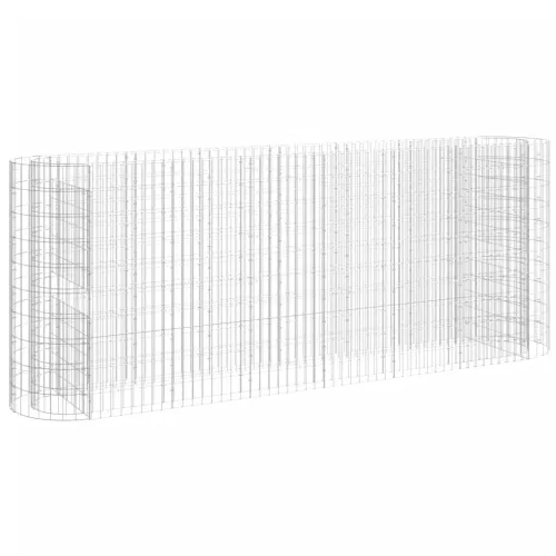 Gabionska povišena gredica od pocinčanog željeza 260x50x100 cm - 260 x 50 x 100 cm Cijena