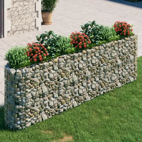Gabionska povišena gredica od pocinčanog željeza 330x50x100 cm - 330 x 50 x 100 cm Cijena