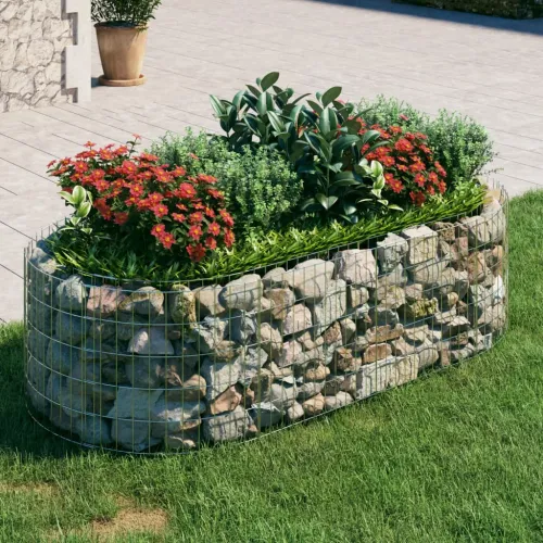 Gabionska povišena gredica od pocinčanog željeza 200x100x50 cm - 200 x 100 x 50 cm Cijena
