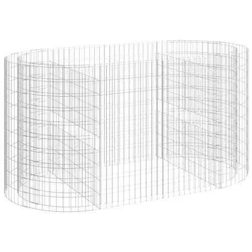 Gabionska povišena gredica od pocinčanog željeza 200x100x100 cm - 200 x 100 x 100 cm Cijena