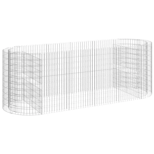 Gabionska povišena gredica od pocinčanog željeza 300x100x100 cm - 300 x 100 x 100 cm Cijena