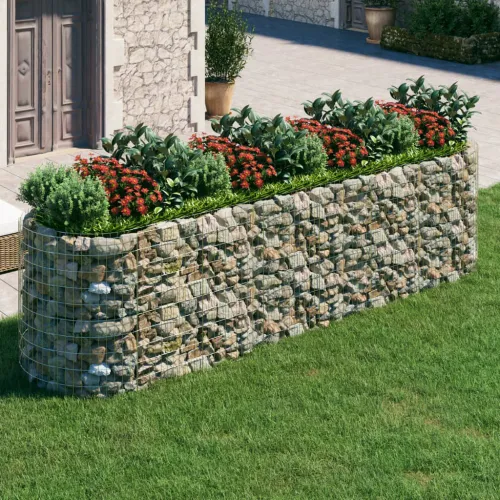 Gabionska povišena gredica od pocinčanog željeza 400x100x100 cm - 400 x 100 x 100 cm Cijena