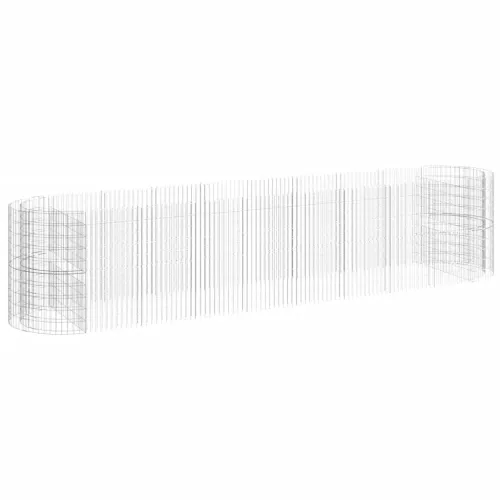 Gabionska povišena gredica od pocinčanog željeza 500x100x100 cm - 500 x 100 x 100 cm Cijena