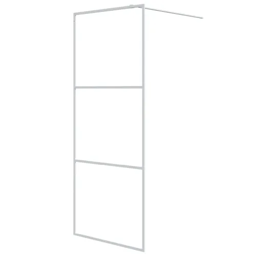 Pregrada za tuš bijela 80 x 195 cm s prozirnim staklom ESG - Bijela 80 x 195 cm Transparentan Cijena