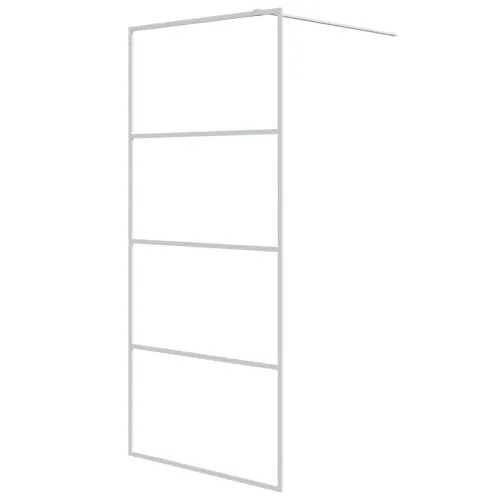 Pregrada za tuš bijela 90 x 195 cm s prozirnim staklom ESG - Bijela 90 x 195 cm Transparentan Cijena