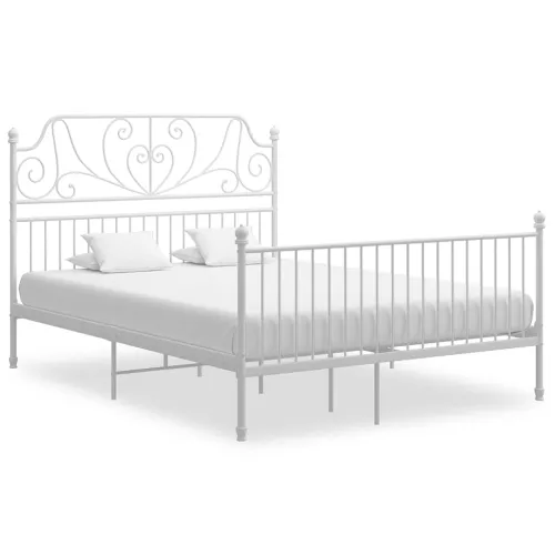 Okvir za krevet bijeli metalni 140 x 200 cm - Bijela 140 x 200 cm Cijena