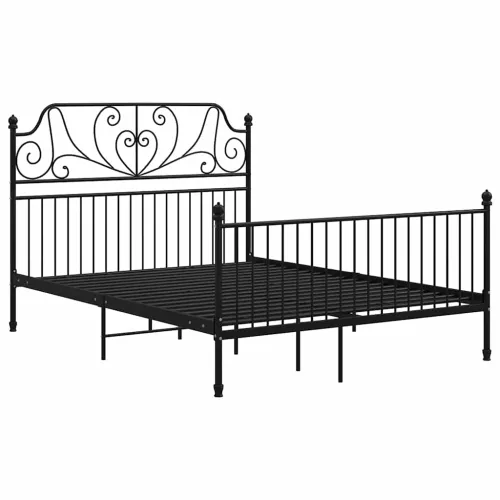 Okvir za krevet crni metalni 160 x 200 cm - Crna 160 x 200 cm Cijena