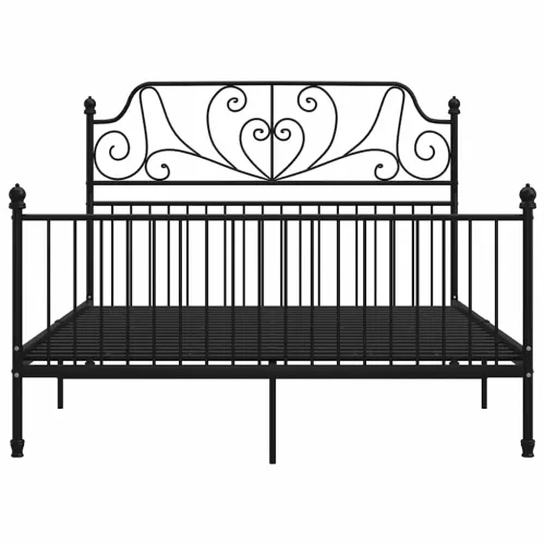 Okvir za krevet crni metalni 160 x 200 cm - Crna 160 x 200 cm Cijena