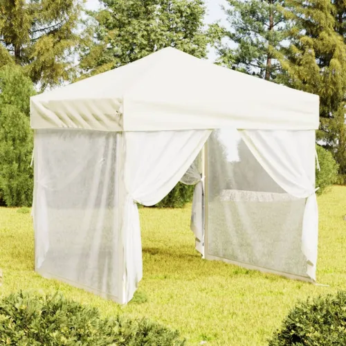 Sklopivi šator za svadbe - šator za zabave s bočnim zidovima 2 x 2 m krem - Krema 2 x 2 m Cijena