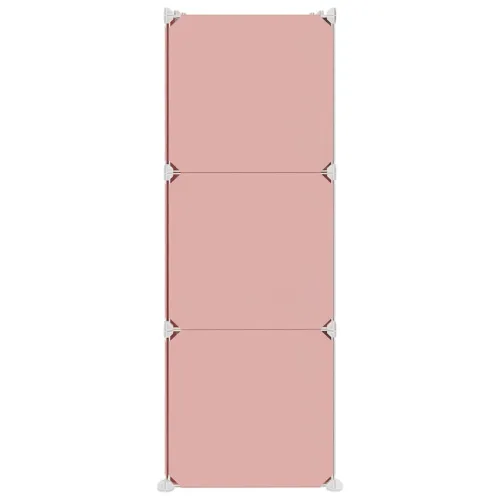 Dječji kockasti ormarić za pohranu sa 6 kocka ružičasti PP - Ružičasta 74 x 36.5 x 108 cm Cijena