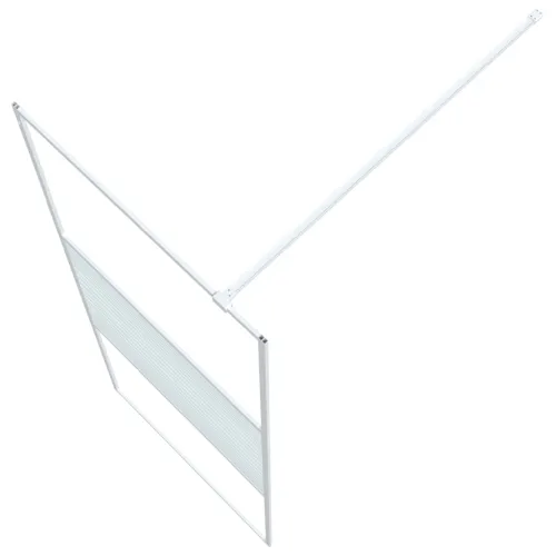 Pregrada za tuš bijela 80 x 195 cm s prozirnim staklom ESG - Bijela 80 x 195 cm Prugasta Cijena
