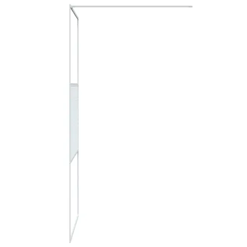 Pregrada za tuš bijela 90 x 195 cm s prozirnim staklom ESG - Bijela 90 x 195 cm Prugasta Cijena