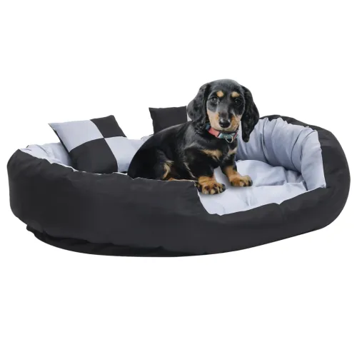 Dvostrani perivi jastuk za pse sivo-crni 110 x 80 x 23 cm - Siva i crna 110 x 80 x 23 cm Siva i crna 110 x 80 x 23 cm Cijena