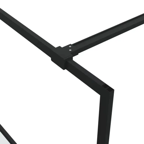 Pregrada za tuš crna 115 x 195 cm s napola mutnim staklom ESG - Crna 115 x 195 cm napola matirano Cijena
