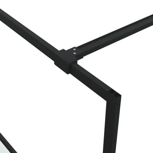 Pregrada za tuš crna 140 x 195 cm s napola mutnim staklom ESG - Crna 140 x 195 cm napola matirano Cijena