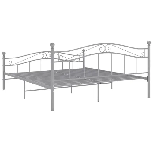 Okvir za krevet bez madraca sivi metalni 140 x 200 cm - Siva 140 x 200 cm Cijena