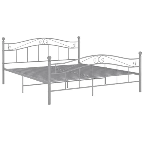 Okvir za krevet sivi metalni 160 x 200 cm - Siva 160 x 200 cm Cijena