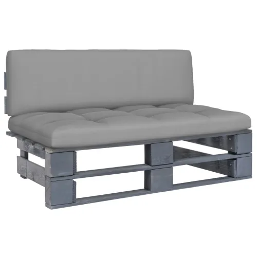Srednja vrtna sofa od paleta od sivo impregnirane borovine - Siva Siva srednja sofa Cijena