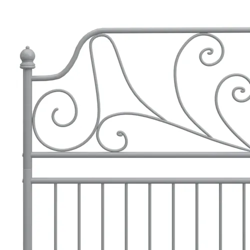 Okvir za krevet bez madraca sivi metalni 140 x 200 cm - Siva 140 x 200 cm Cijena