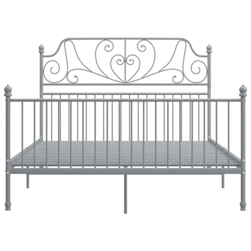 Okvir za krevet bez madraca sivi metalni 140 x 200 cm - Siva 140 x 200 cm Cijena