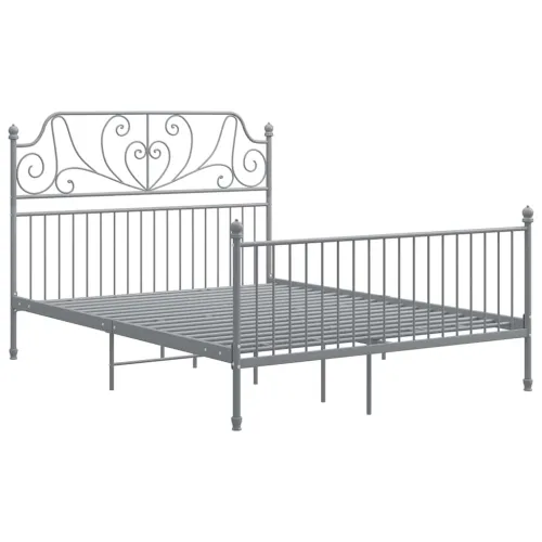 Okvir za krevet bez madraca sivi metalni 140 x 200 cm - Siva 140 x 200 cm Cijena