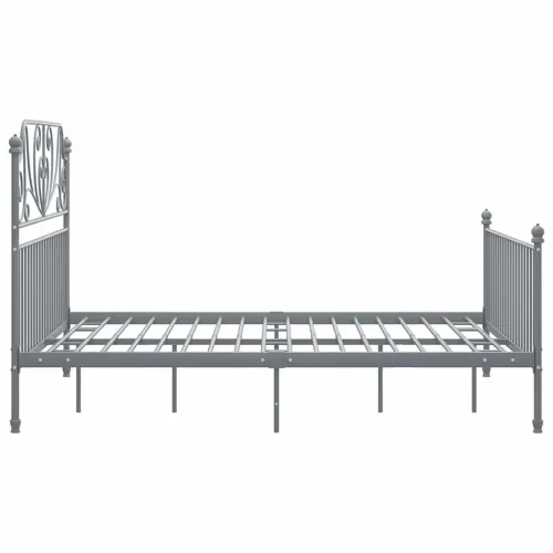 Okvir za krevet bez madraca sivi metalni 140 x 200 cm - Siva 140 x 200 cm Cijena