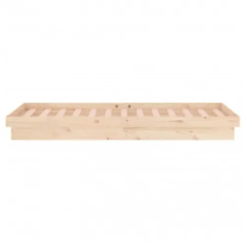LED okvir za krevet 100 x 200 cm od masivnog drva - Prirodna 100 x 200 cm Cijena