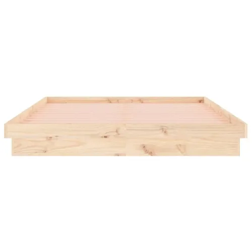 LED okvir za krevet 120 x 200 cm od masivnog drva - Prirodna 120 x 200 cm Cijena