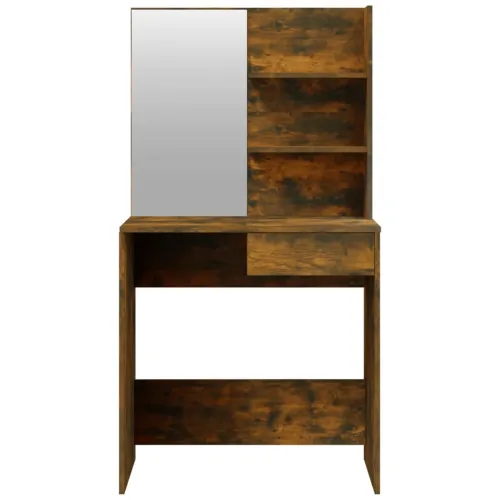 Toaletni stolić s ogledalom boja dimljenog hrasta 74,5x40x141cm - Dimljeni hrast Cijena